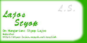 lajos styop business card